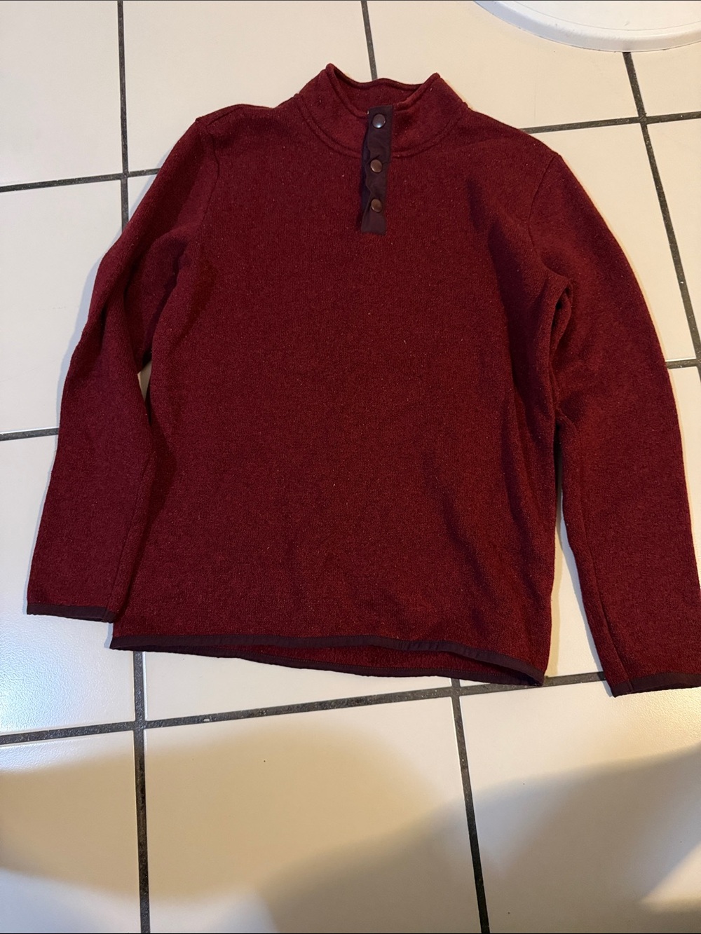 Old Navy Men's Burgundy Zip-Neck Sweater
